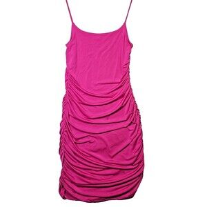 NWT Gaze DTLA Womens Pink Bodycon Stretchy Midi Party Dress Sz M Cocktail
